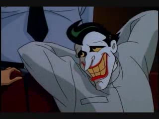 Joker Batman Animated Series Arkham grin