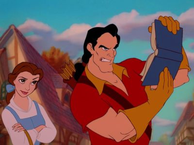 Disney's Gaston can't read