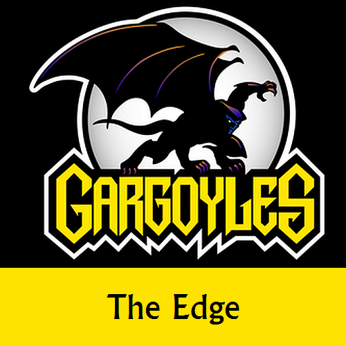 Disney Gargoyles logo with Goliath the edge