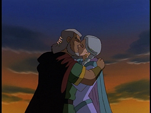 Disney Gargoyles - City of Stone part 4 - macbeth and gruoch kiss one last time