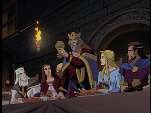 Disney Gargoyles - Avalon part 1 - kenneth and group toast