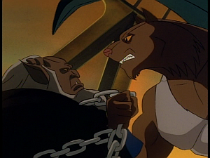 Disney Gargoyles - The Cage - hudson chained, fang
