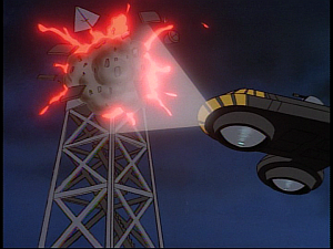 Disney Gargoyles - Turf - hovercraft blows up tower