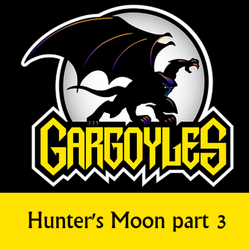 Disney Gargoyles logo with Goliath hunter's moon 3