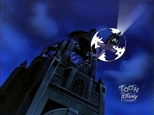 Disney Gargoyles - the Journey - blown up clock tower