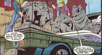 gargoyles marvel comics - issue 2 - statues