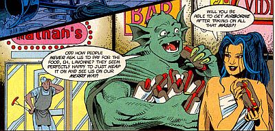 gargoyles marvel comics - issue 4 Blood from a Stone - broadway food