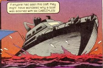 gargoyles marvel comics - issue 5 venus in stone - boat